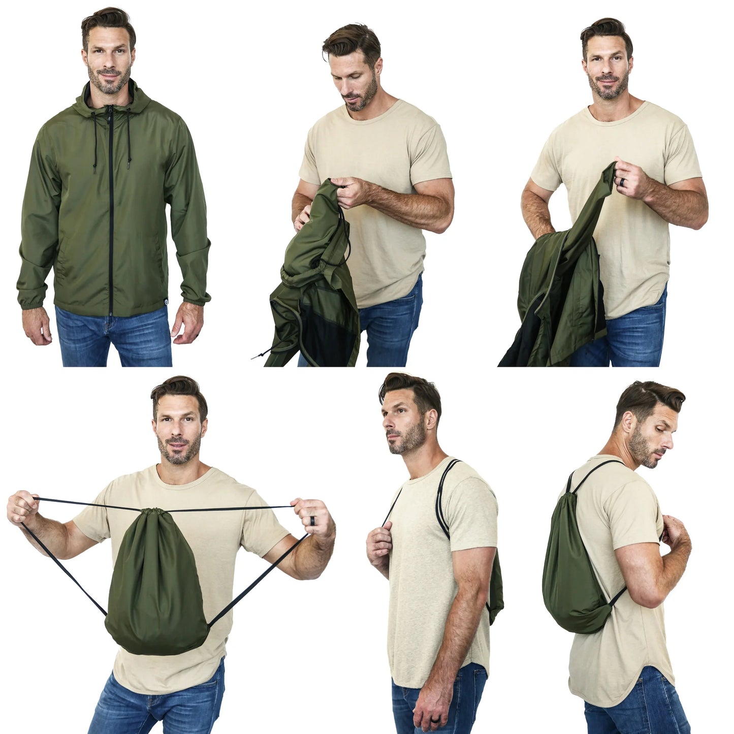 Giacca a vento QUIKFLIP Dryflip, verde tattico