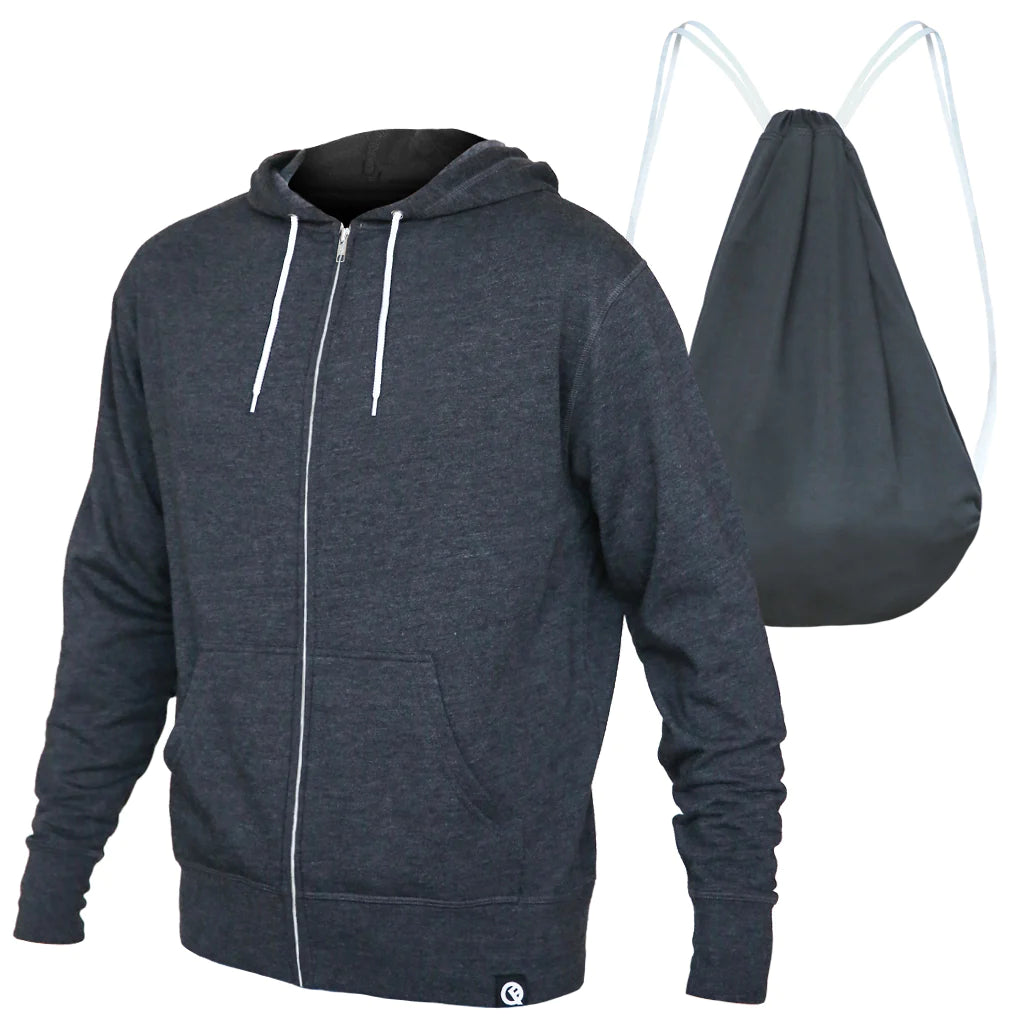QUIKFLIP Hero Hoodie Lite Full Zip, Charcoal