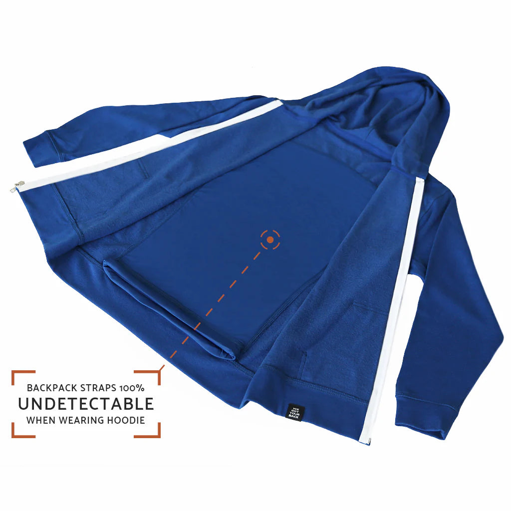 QUIKFLIP Kids Hero Hoodie Lite Full Zip, Royal Blau